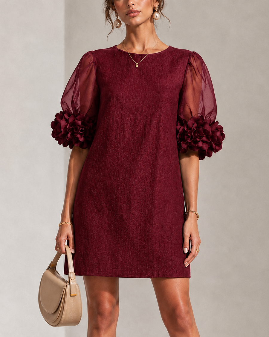 Sunniva | Airy Sheer Sleeve Dress