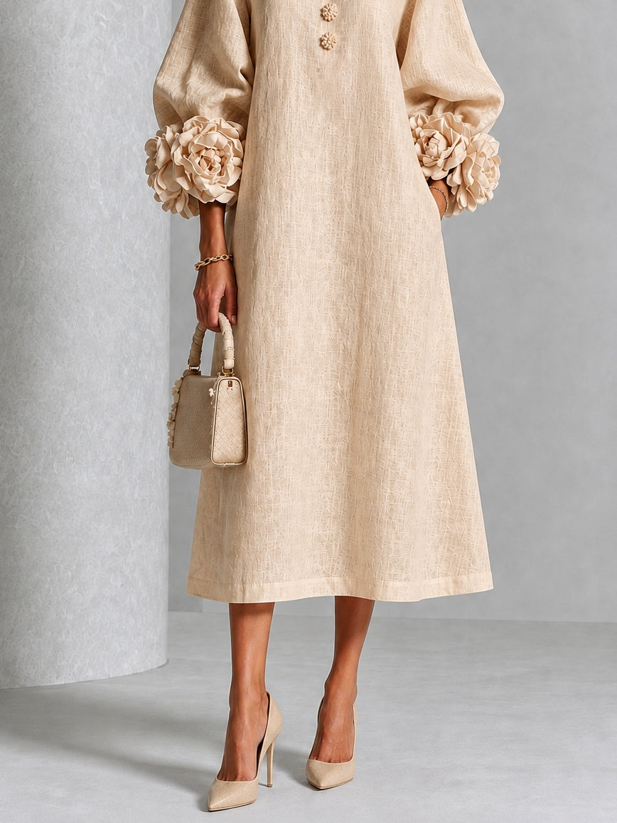 Bettina | Soft Rosette Cuff Dress