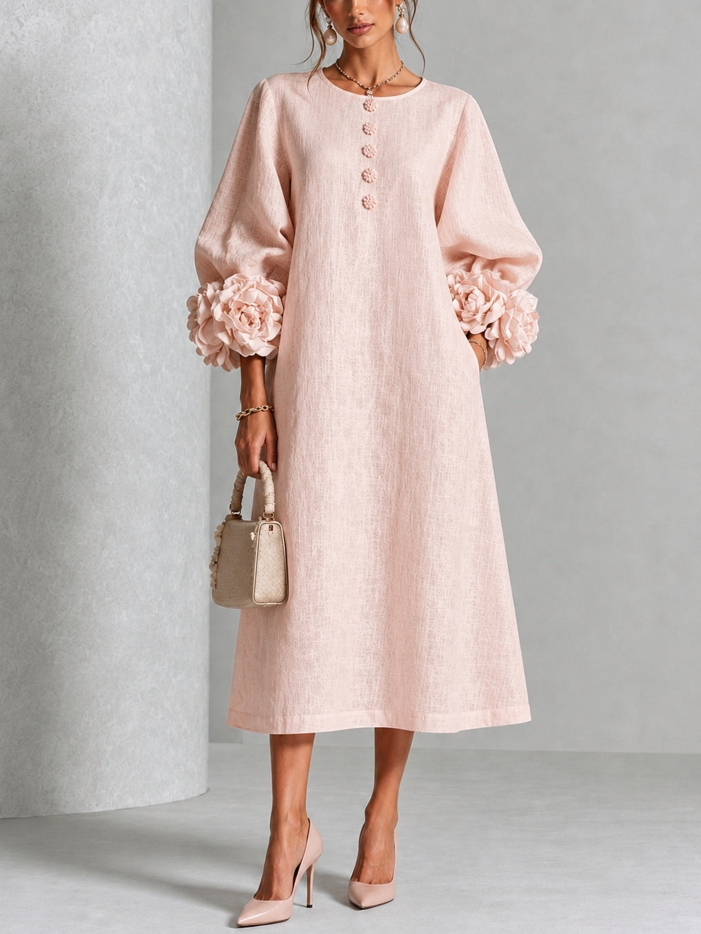 Elsa | Soft Buttoned Cuff Dress