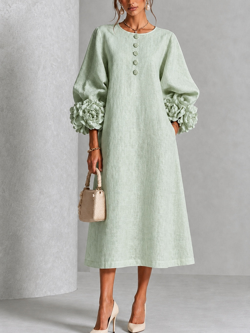 Felicity | Elegant Cuffed Sleeve Dress
