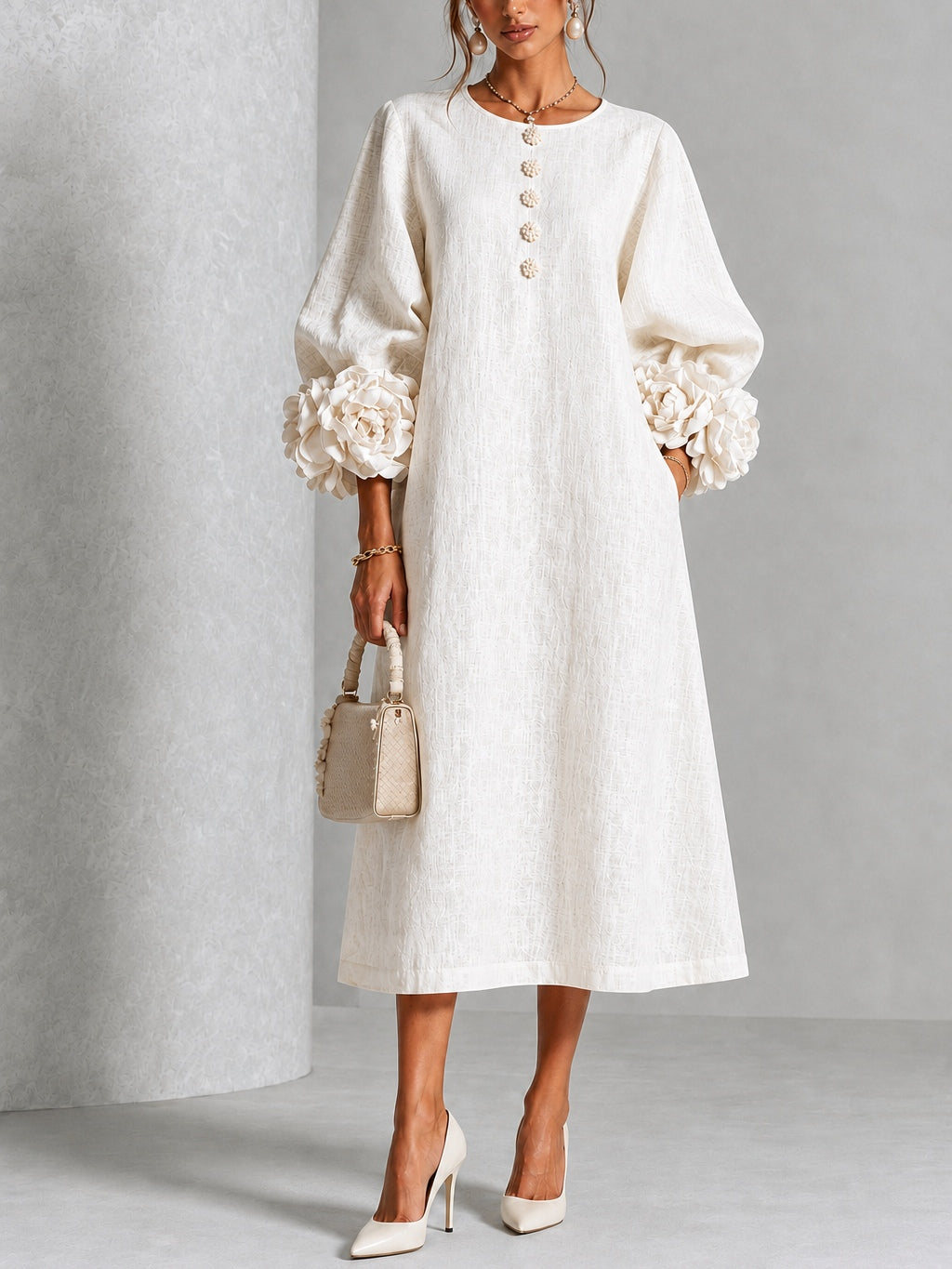 Nell | Elegant Button Down Dress