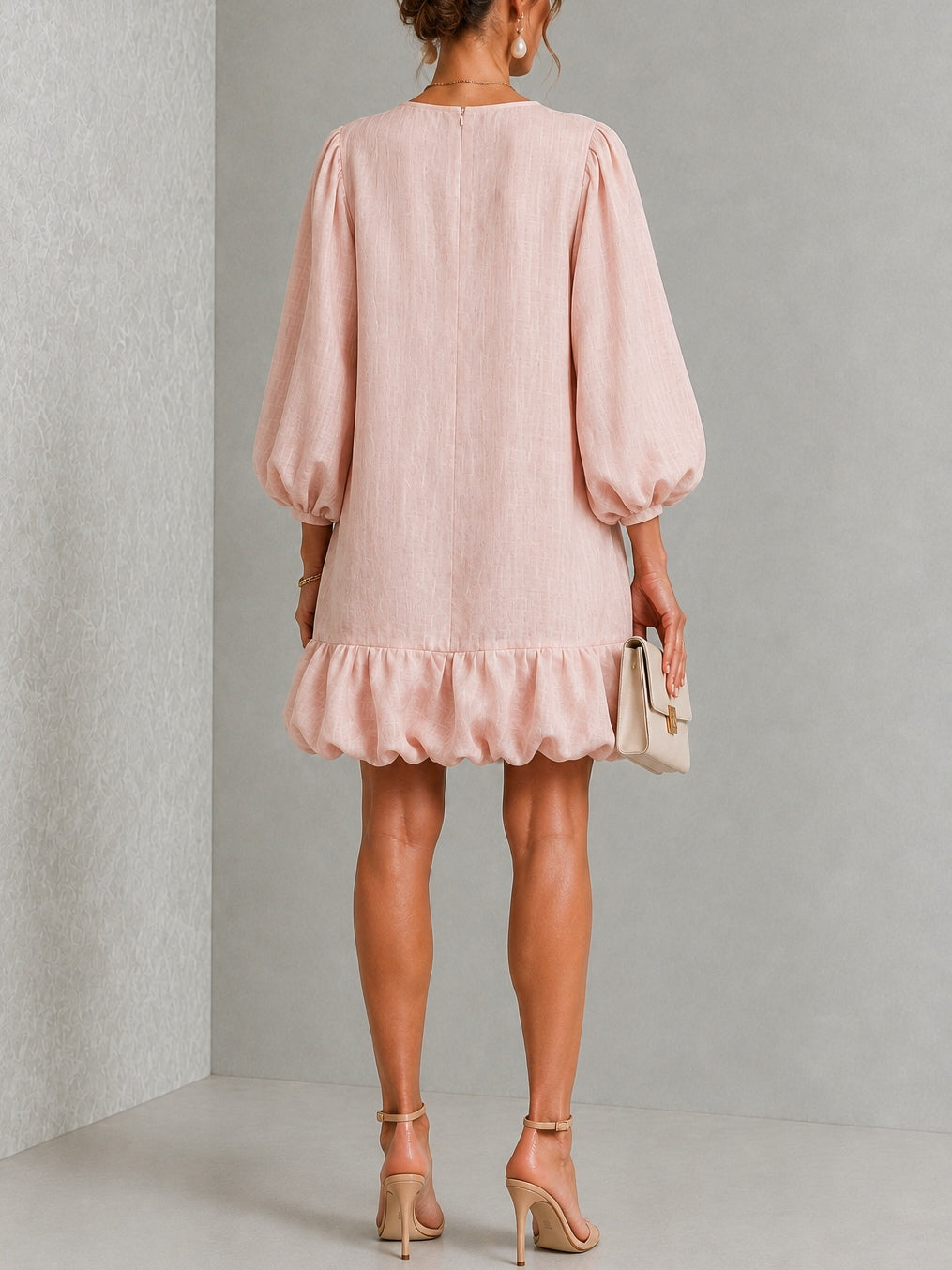 Cressida | Relaxed Bubble Hem Mini Dress
