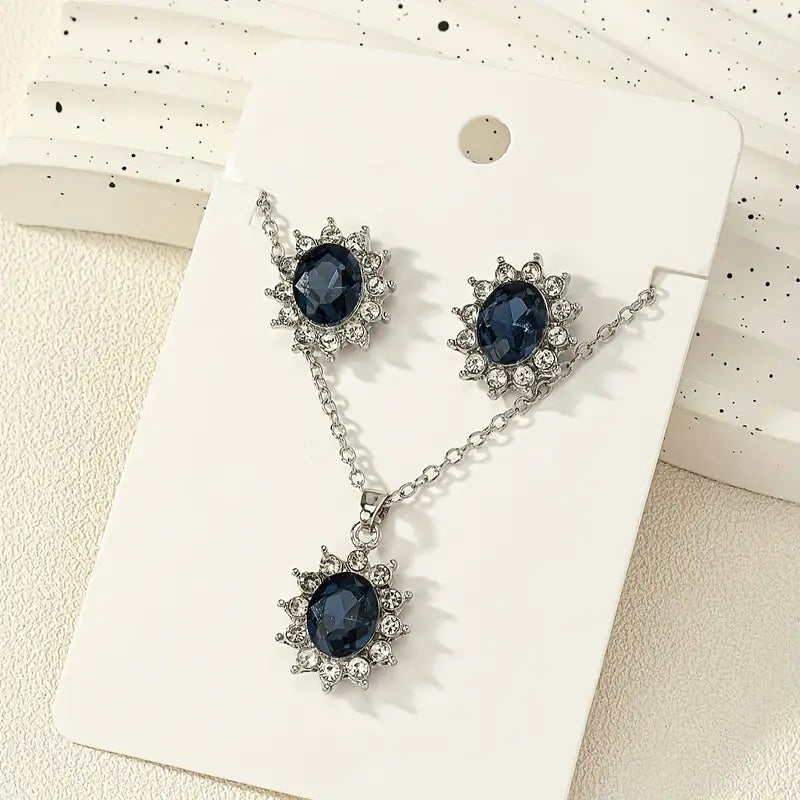 Shimmering Sapphire Jewelry Set