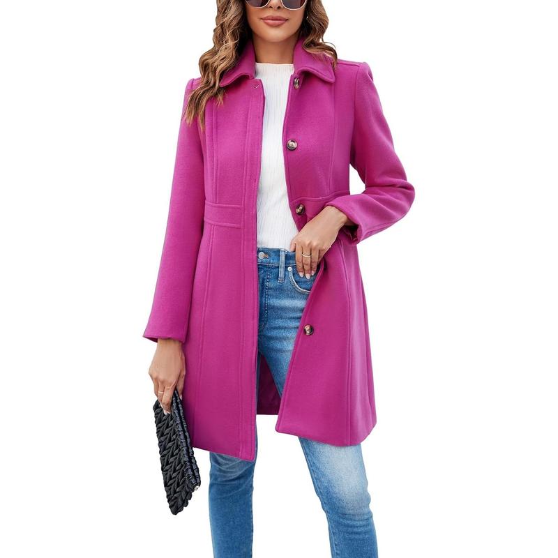 VIVIAN™ - Elegant Long Sleeve Single-Breasted Overcoat for Office Wear