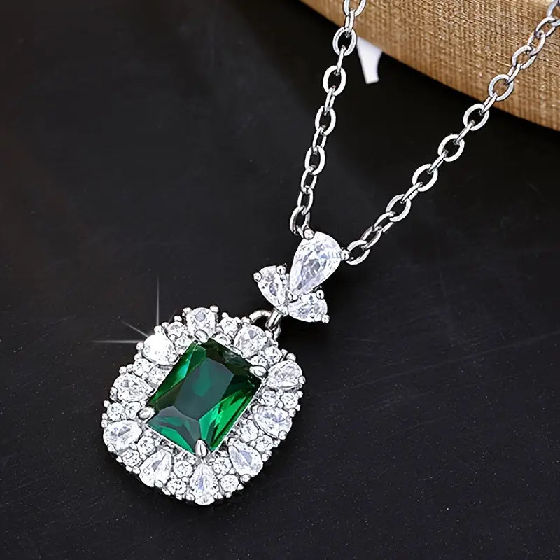 Rosemont Emerald Solitaire Necklace