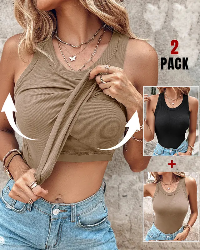 DASHA™ - Comfort Built-In Bra Tank Top (Pack of 2)
