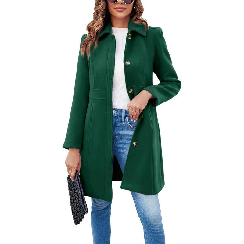 VIVIAN™ - Elegant Long Sleeve Single-Breasted Overcoat for Office Wear