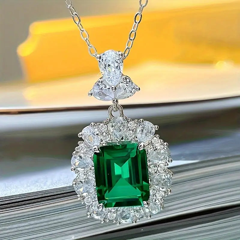 Rosemont Emerald Solitaire Necklace