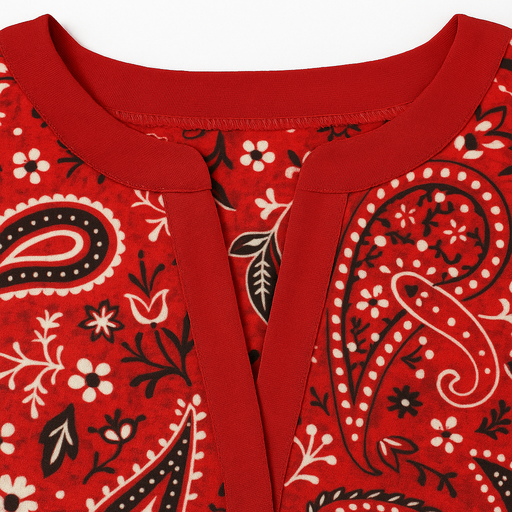 ADELAIDE™ - Vintage Mixed Motif Retro Blouse