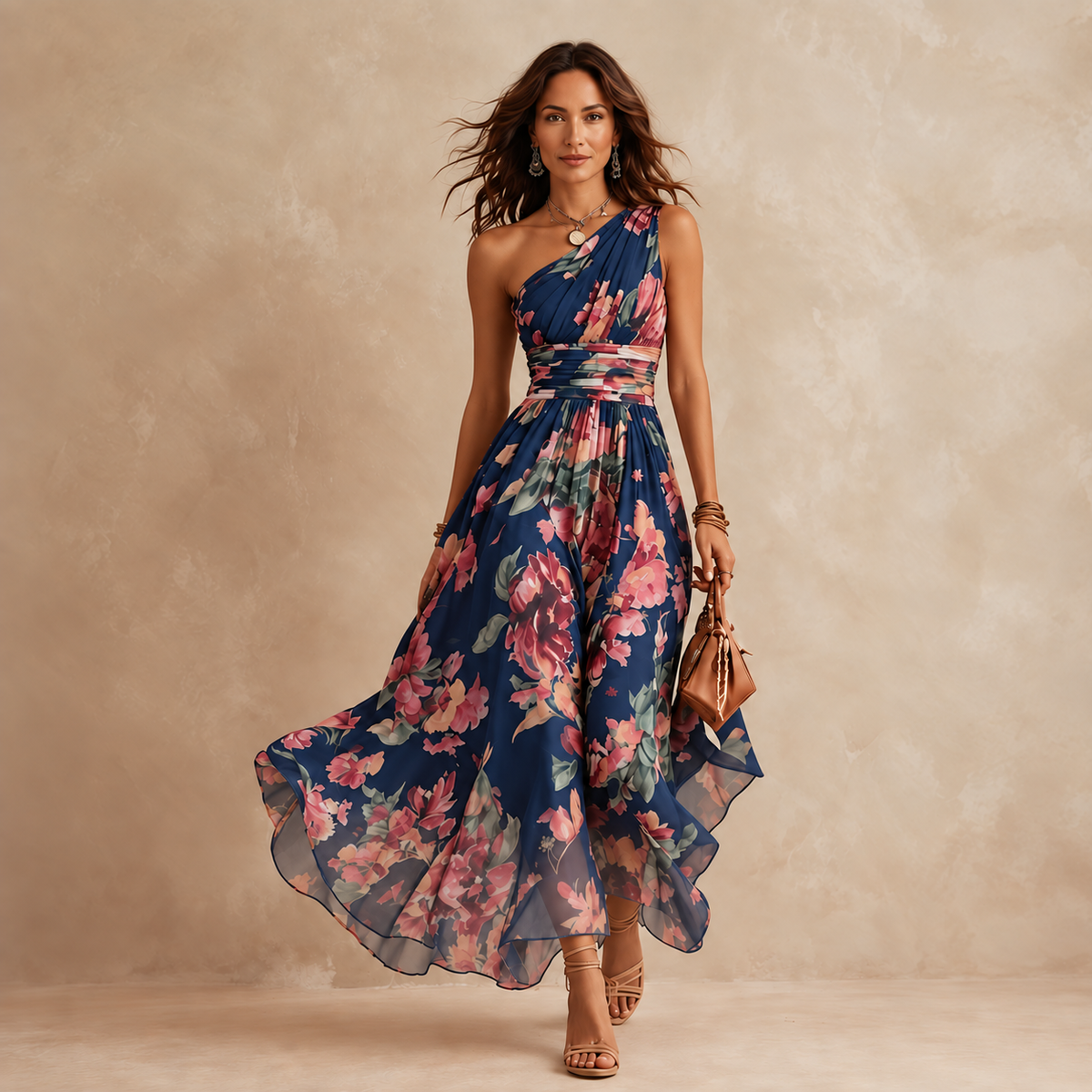 Ulrike | Flowing One Shoulder Maxi Dress
