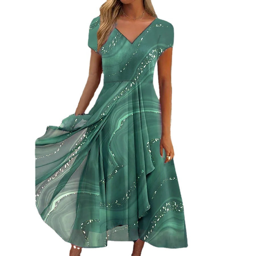 Lyanna | Flowing V-Neck Midi Dress