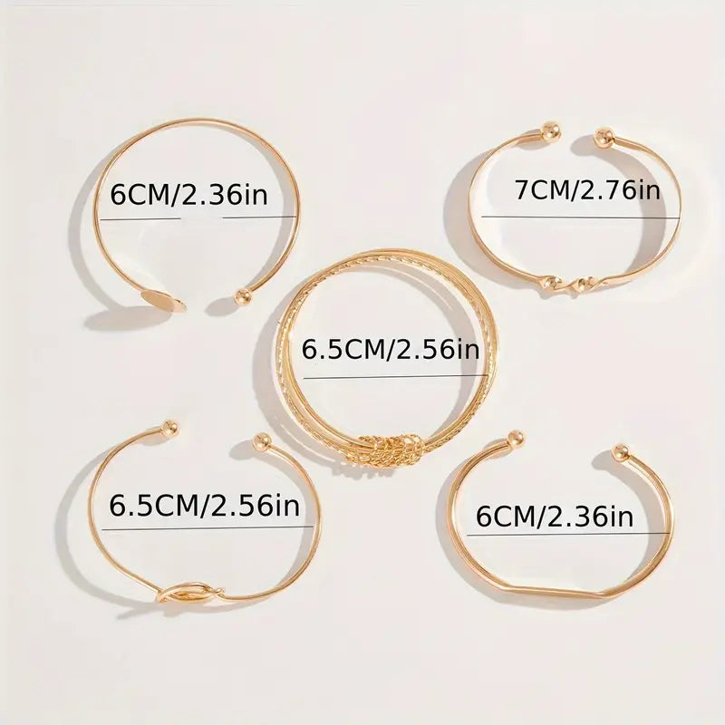 Stylish Gold Bracelet Set