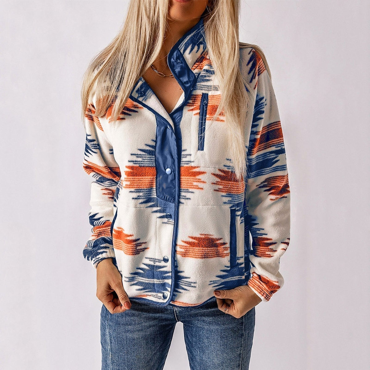 EVETTE™ – Sophisticated Button-Up Jacket