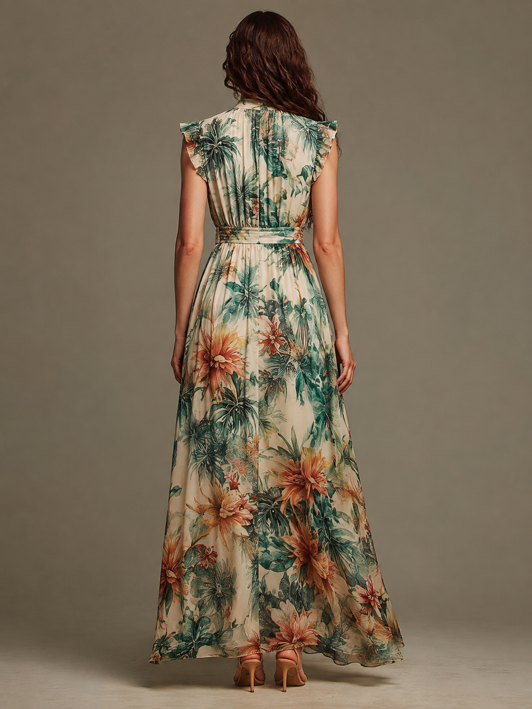 Eleonora | Airy Flutter Sleeve Maxi Dress