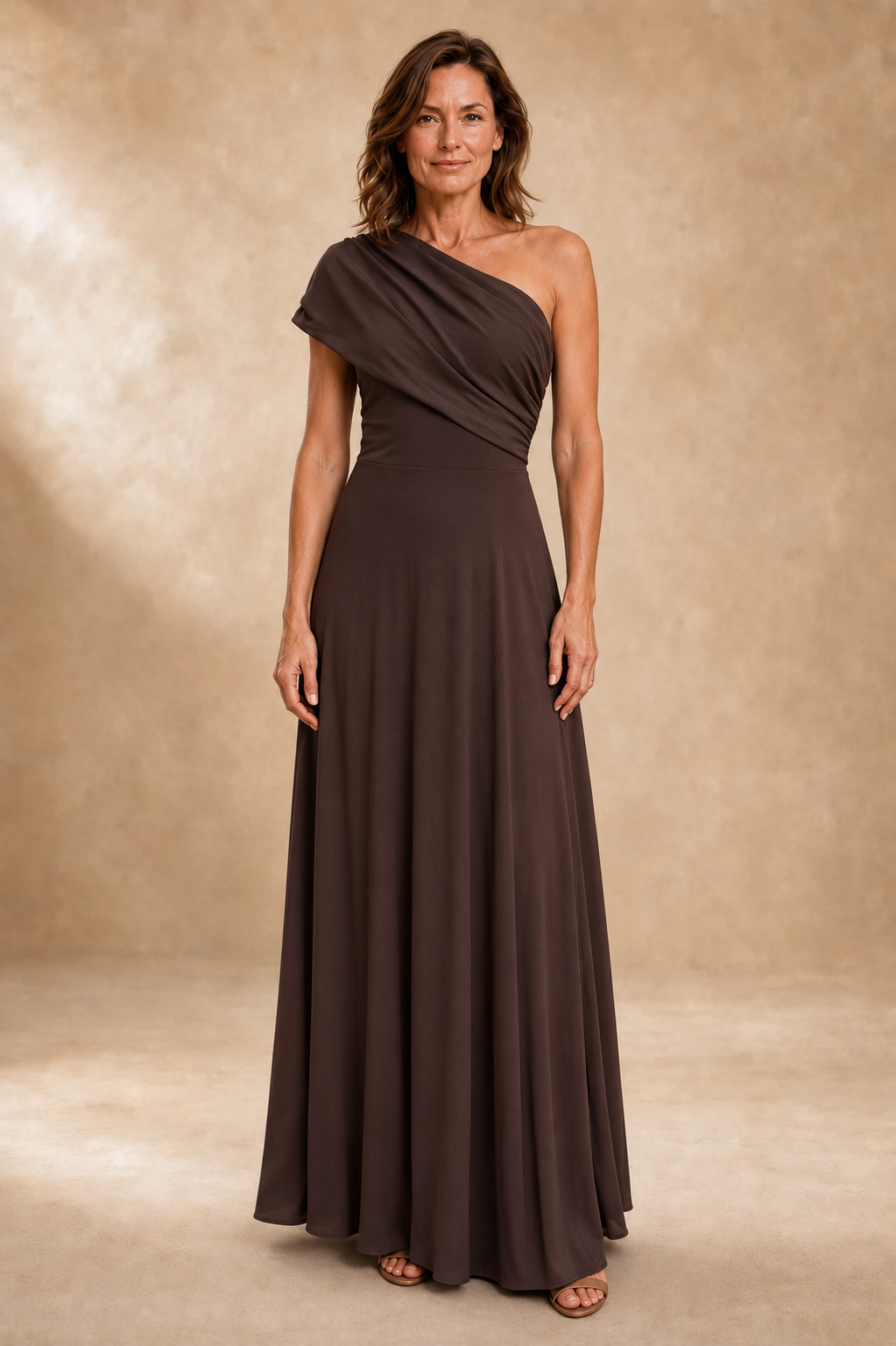 Dolores | Elegant One Shoulder Maxi Dress