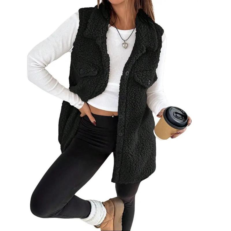 SOPHIE™ - Warm Sherpa Vest Jacket with Button Down for Cold Days
