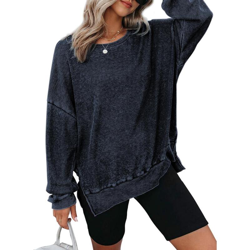 THALIENE™ - Casual Oversized Crewneck Long Sleeve Sweatshirt