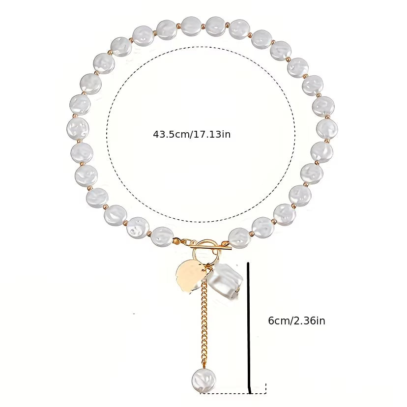 Baroque Pearl Toggle Necklace