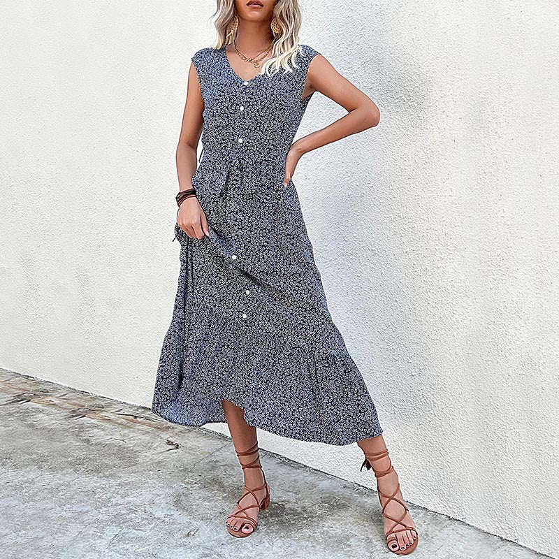 Colette | Floral Button-Front Midi Dress