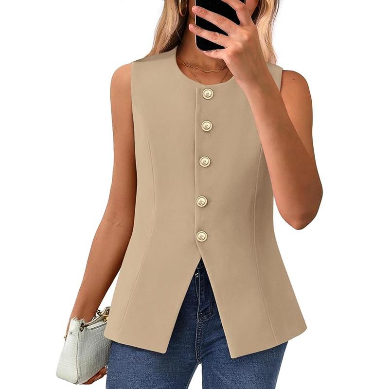CORAZON™ – Chic Sleeveless Button-Down Vest