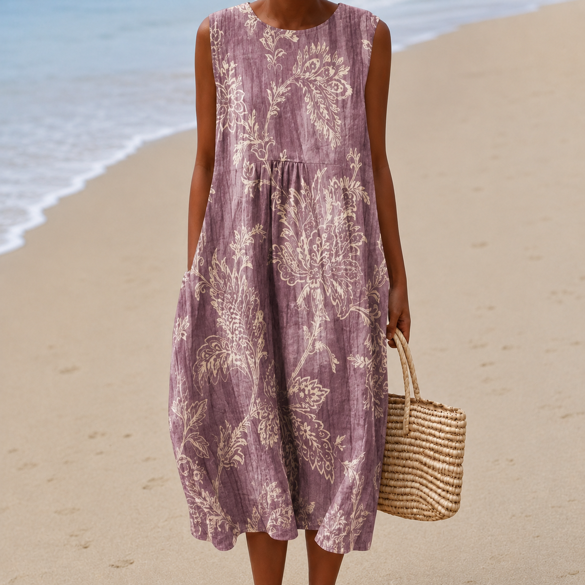 Nora | Airy Tummy-Flattering Floral Midi Dress