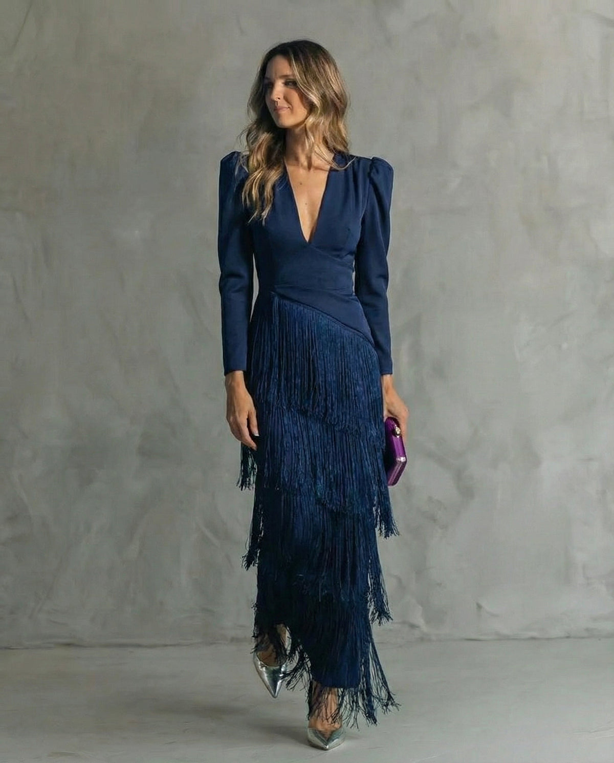 Adelaide | Elegant Fringe Maxi Dress