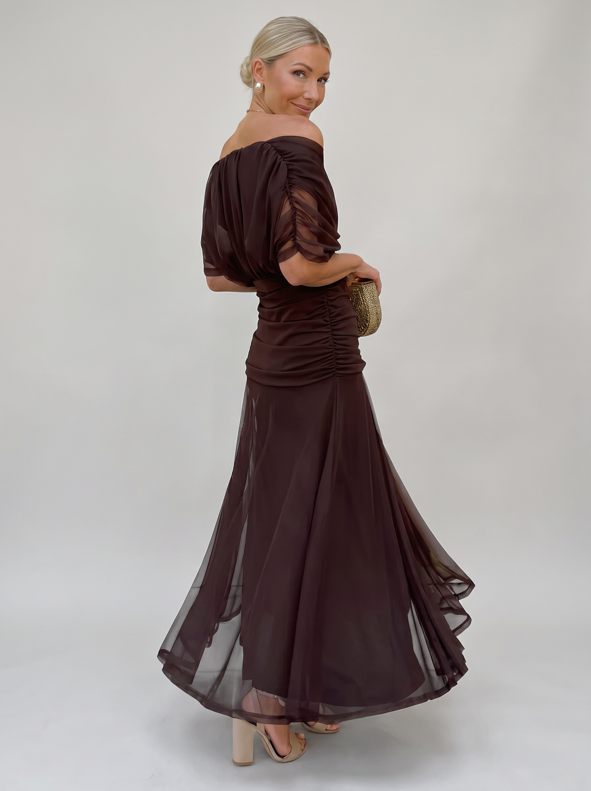 Solenne | Effortless Off Shoulder Maxi Dress