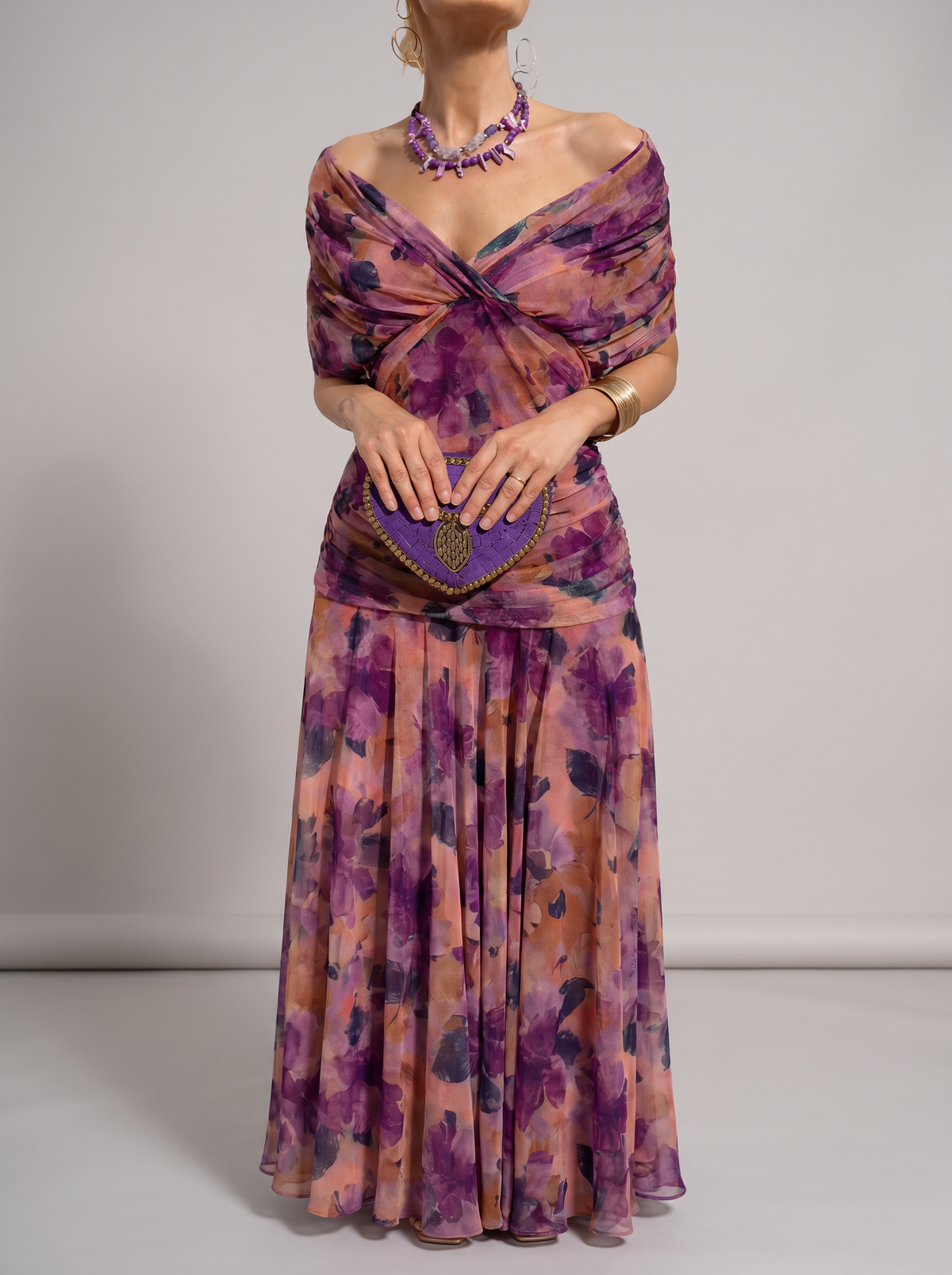 Solenne | Effortless Off Shoulder Maxi Dress