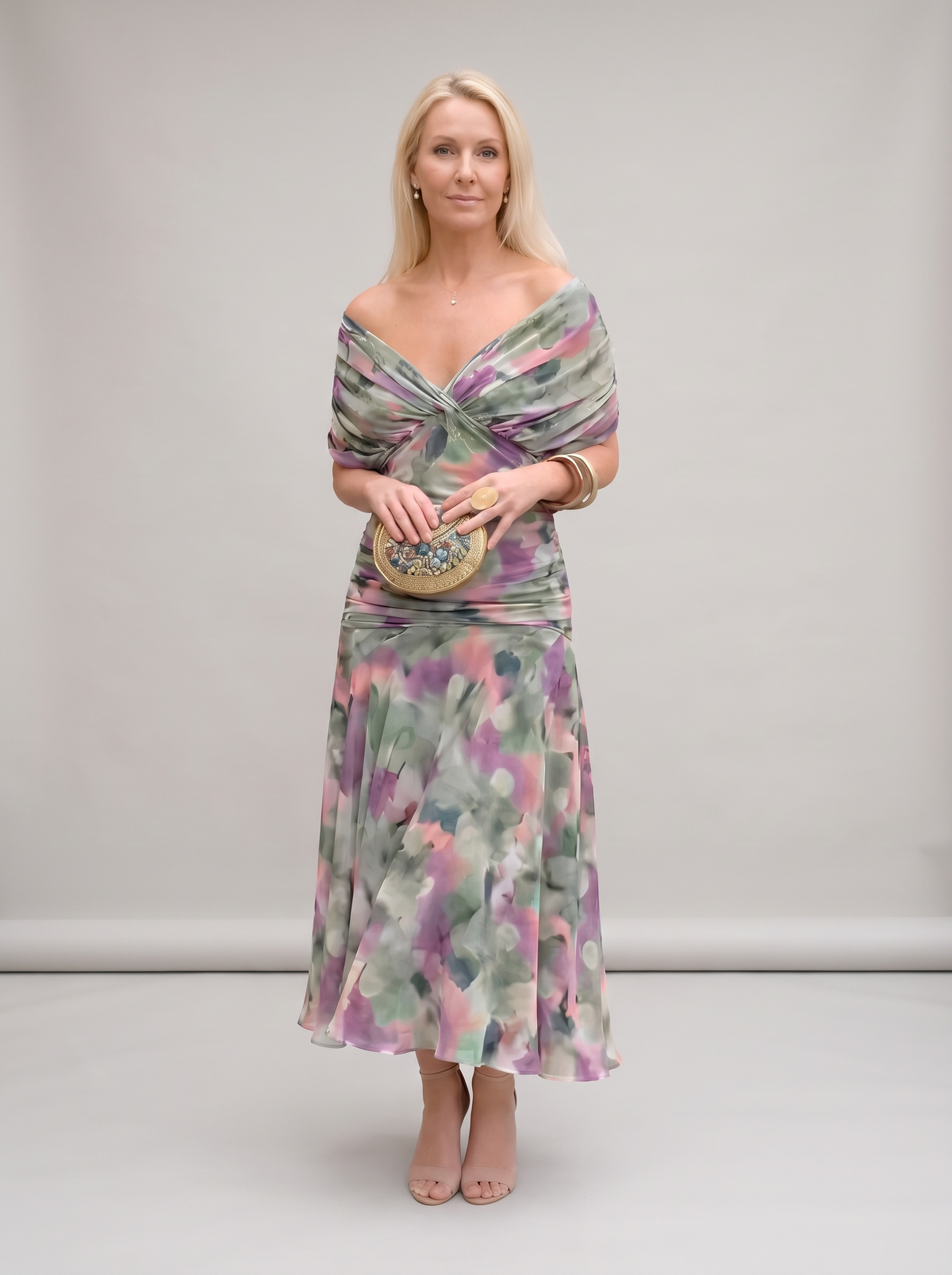 Solenne | Effortless Off Shoulder Maxi Dress