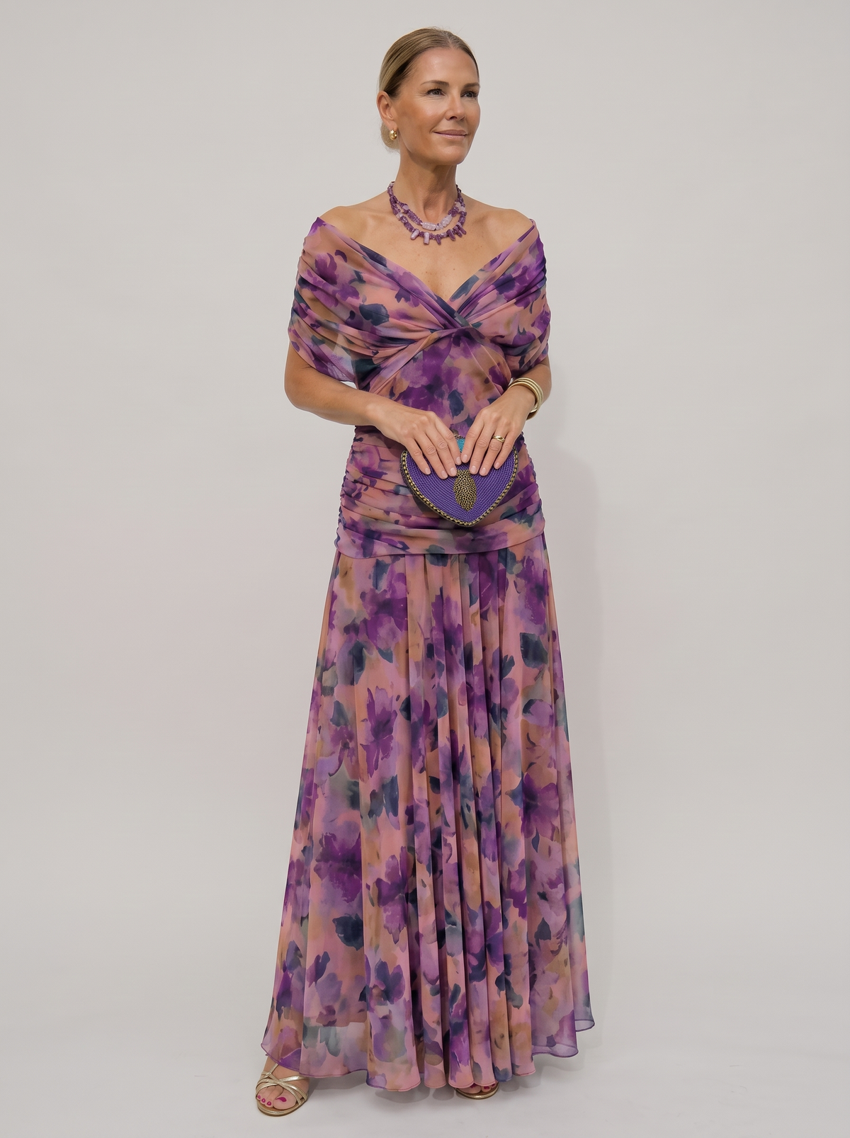 Solenne | Effortless Off Shoulder Maxi Dress