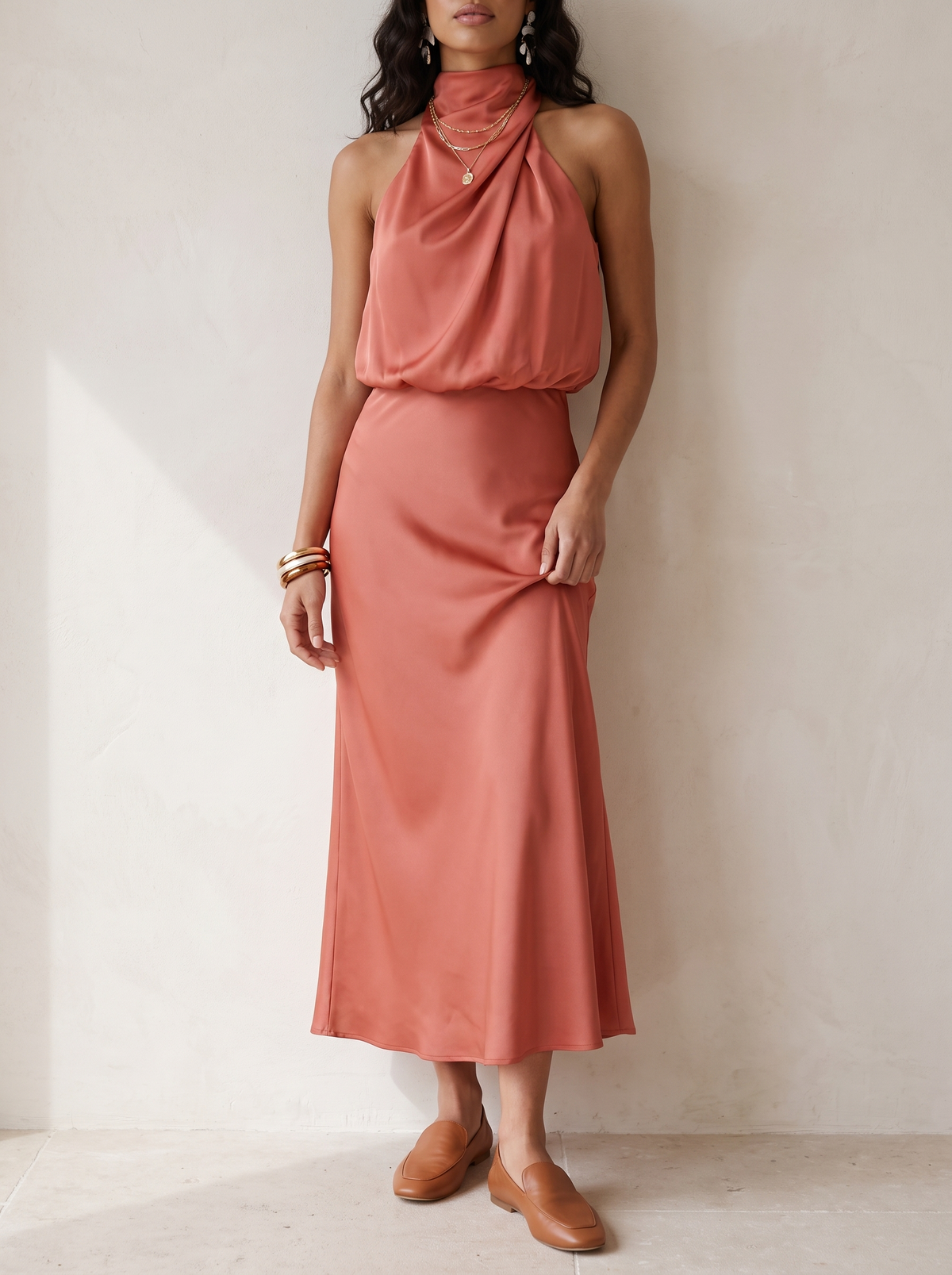 Neve | Satin Evening Dress