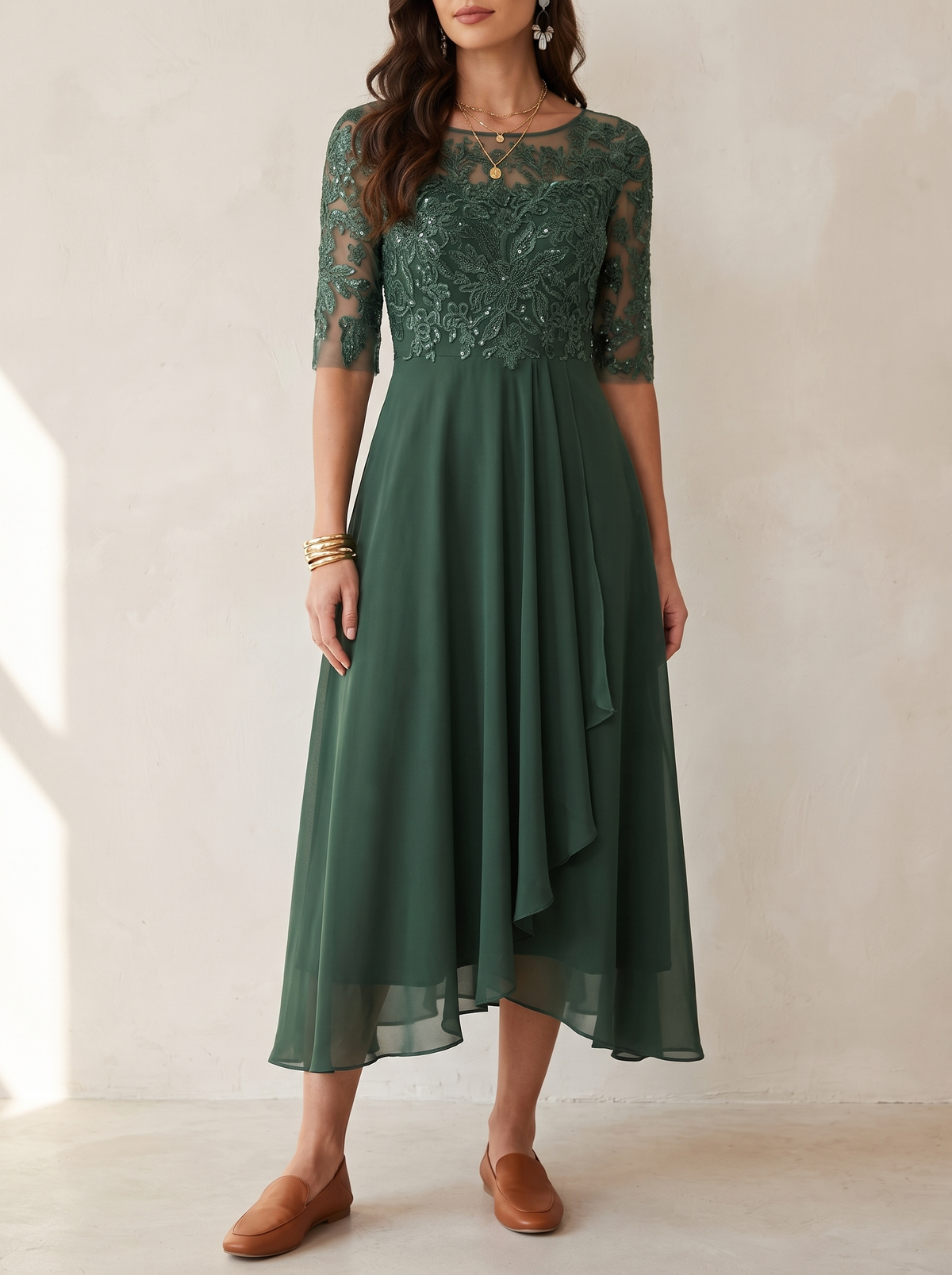 Anouk | Elegant Occasion Midi Dress