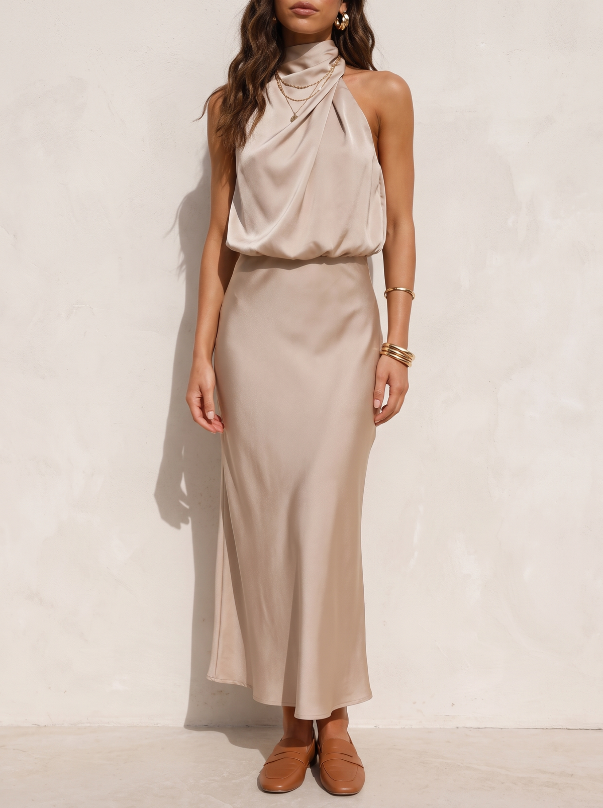 Neve | Satin Evening Dress