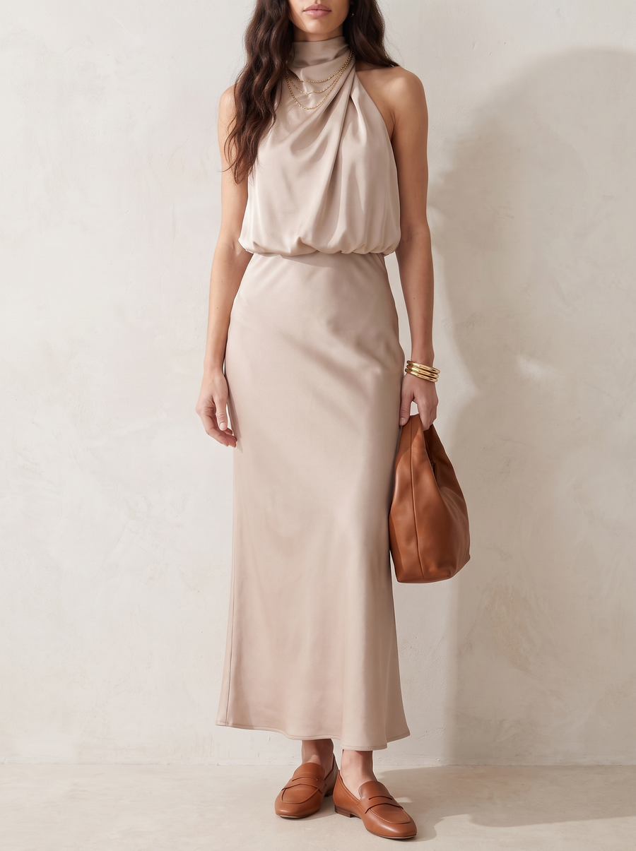 Neve | Satin Evening Dress