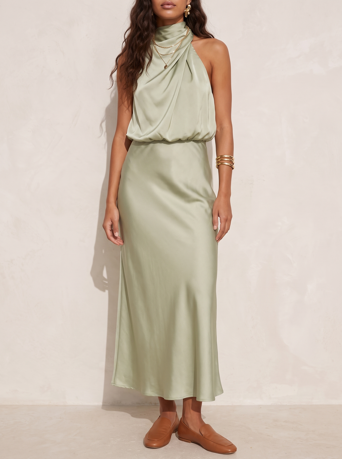 Neve | Satin Evening Dress