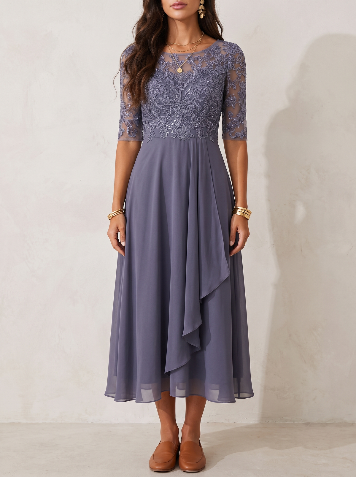 Anouk | Elegant Occasion Midi Dress