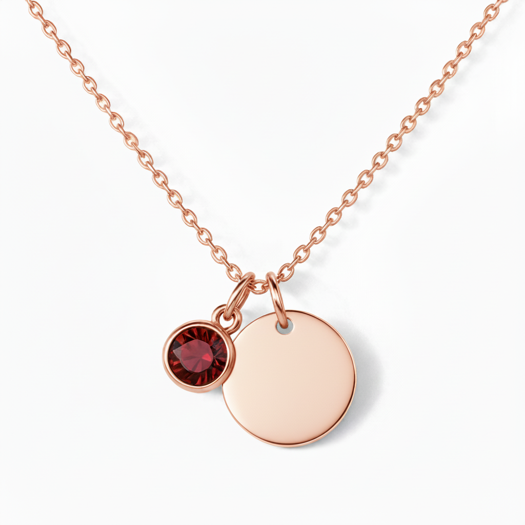 Custom Ruby Name Necklace
