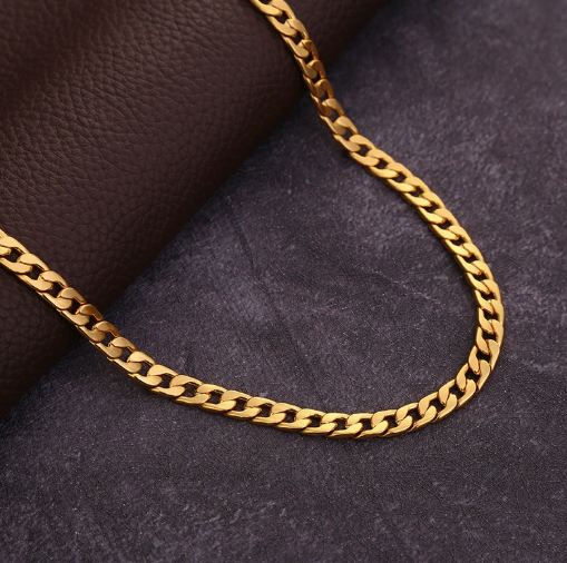 Minimal Gold Curb Chain Necklace