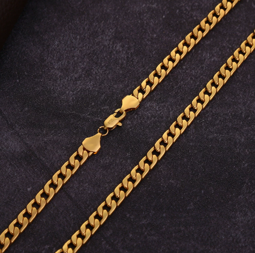 Minimal Gold Curb Chain Necklace