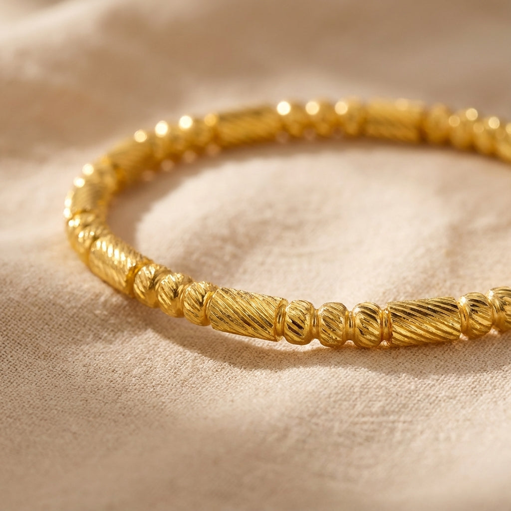 Alluring Gold Twisted Bracelet