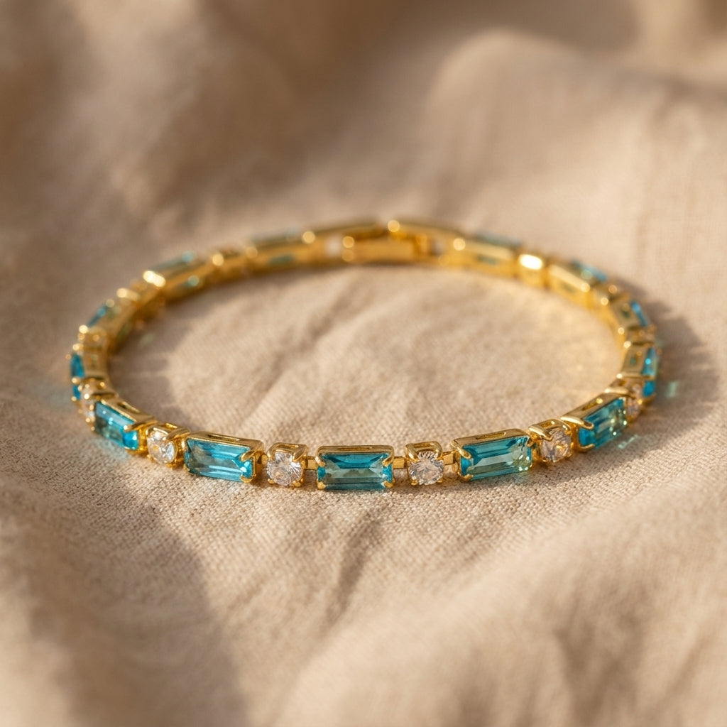 Graceful Turquoise Gold Bracelet