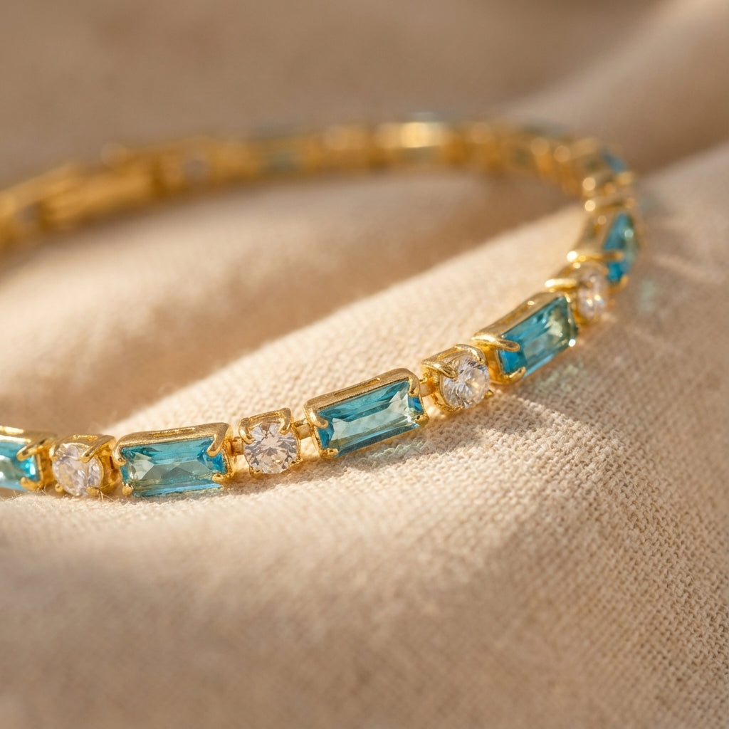 Graceful Turquoise Gold Bracelet