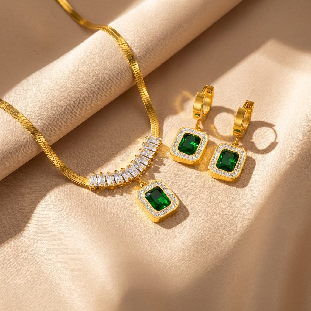 Riviera Emerald Jewelry Set