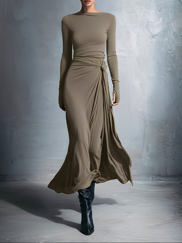 Jana | Elegant Side Knot Maxi Dress